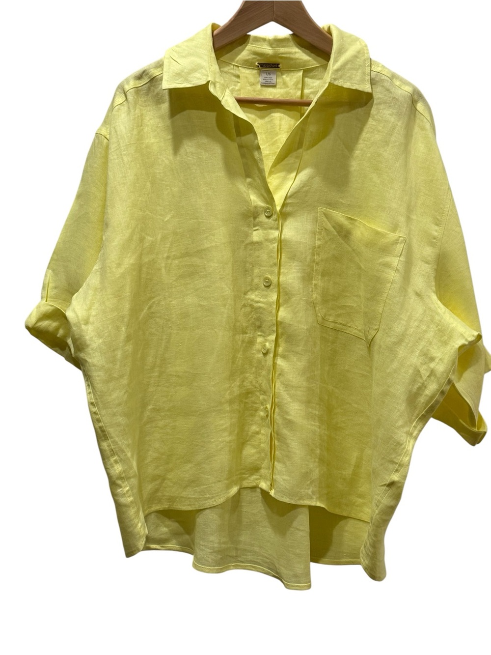 Magaschoni 100% Linen Button-Up Lagenlook relaxed Coastal Layering Resortwear